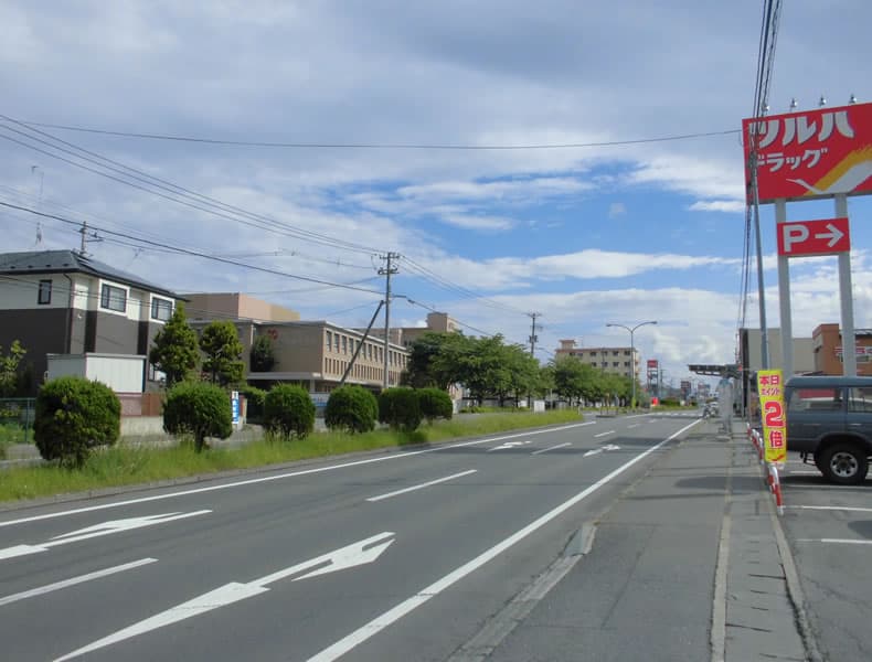 県道29号線、八戸学院光星高校前を田向方面へ向かって進みます。